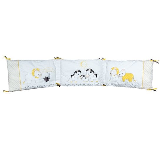 Pluche et Pompon tour de lit Blanc/Jaune  de Sauthon Baby's Sweet Home