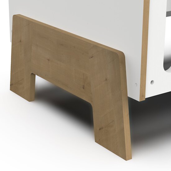 Albizia Lit bébé Blanc / chêne 60 x 120 cm de CBA Meubles Albizia Lit bébé Blanc / chêne 60 x 120 cm de CBA Meubles