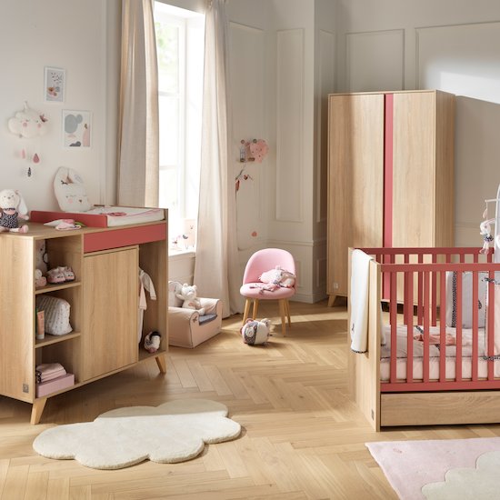 Nova new armoire 2 portes Rose canyon  de Sauthon Baby's Sweet Home Nova new armoire 2 portes Rose canyon  de Sauthon Baby's Sweet Home