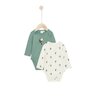 Lot 2 bodies manches longues en coton recyclé