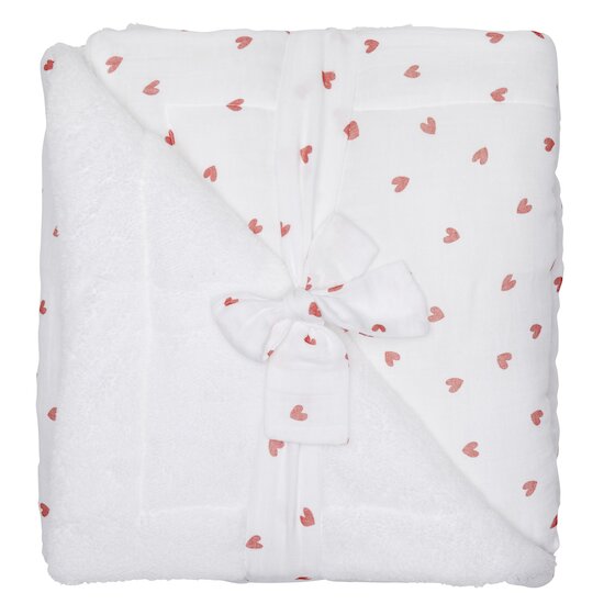 Mon Petit Coeur Couverture Luxe microfibre Imprimé cœur rouge 70 x 100 cm de BB&Co