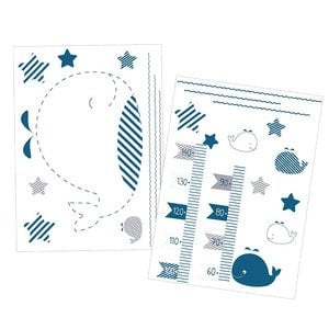 Blue Baleine stickers muraux