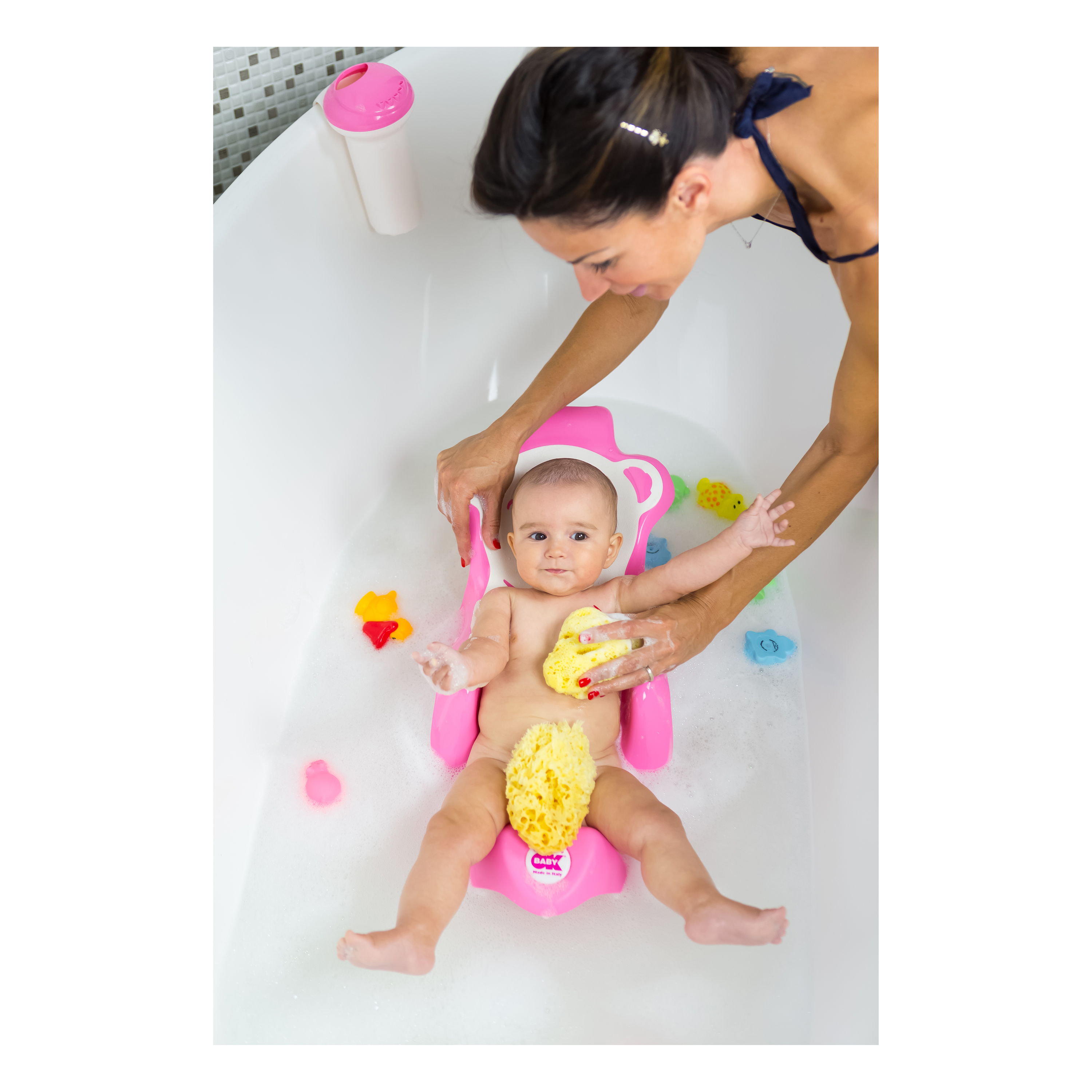 OKBABY Jelly - Transat de Bain pliant, doux et confortable pour le bain des  nouveaux-nés 0-8 mois (8kg) - Turquoise