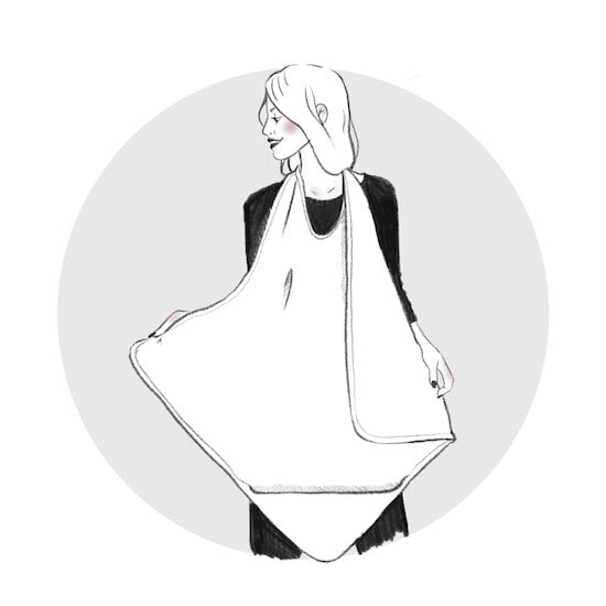 Cape de bain tablier Mousse Lait  de BB&Co