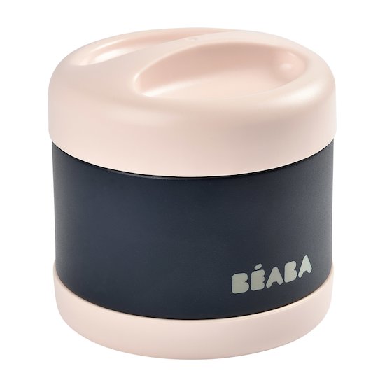 Portion inox isotherme Rose clair/Bleu nuit  de Béaba