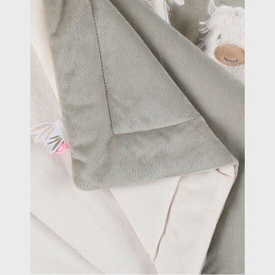 Couverture brodée en Veloudoux Fluffy, Orso et Lily Kaki 100 x 140 cm de Noukies Couverture brodée en Veloudoux Fluffy, Orso et Lily Kaki 100 x 140 cm de Noukies