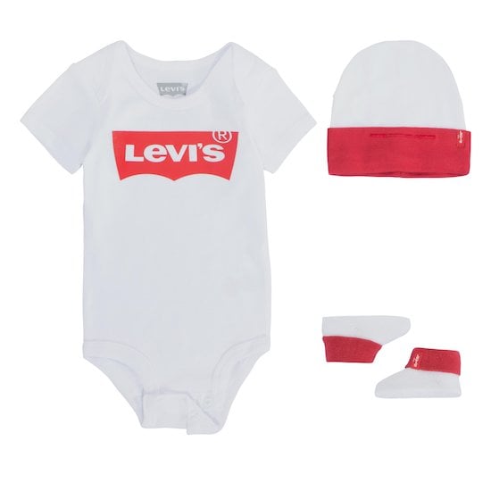 Ensemble classique Batwing Blanc/Rouge 0-6 mois de Levi's Kids