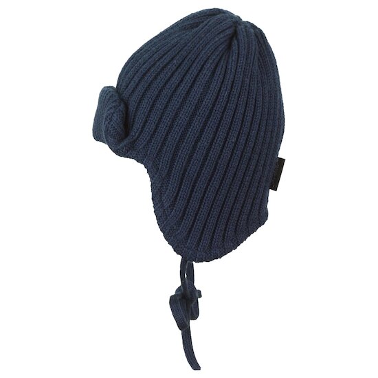 Bonnet tricoté en coton avec revers Marine  de Sterntaler Bonnet tricoté en coton avec revers Marine  de Sterntaler