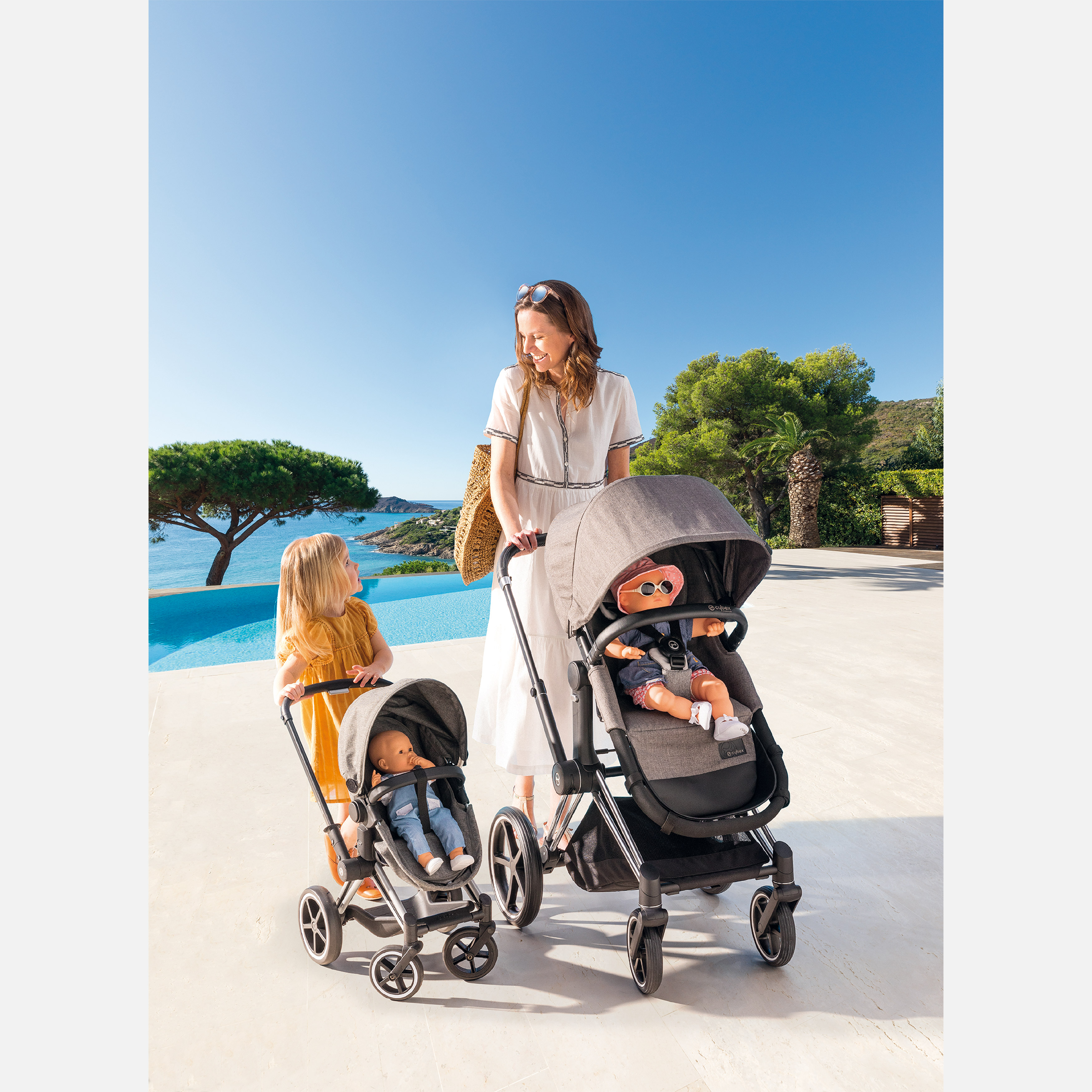 Poussette 3 En 1 Priam Cybex Gris De Corolle Poupees Aubert