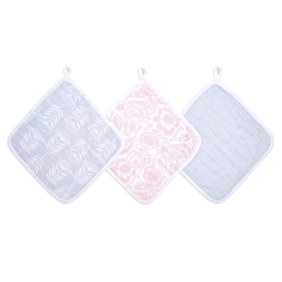 Lot de 3 Débarbouillettes Damsel  de aden + anais essentials