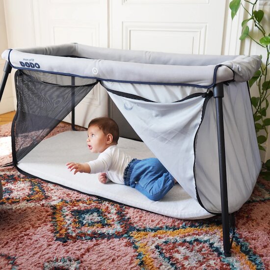 Lit nomade Naos Gris 60 x 120 cm de P'tit Dodo Lit nomade Naos Gris 60 x 120 cm de P'tit Dodo