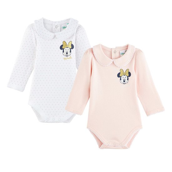 Lot de 2 bodies col claudine Mickey 6 mois de Disney Baby