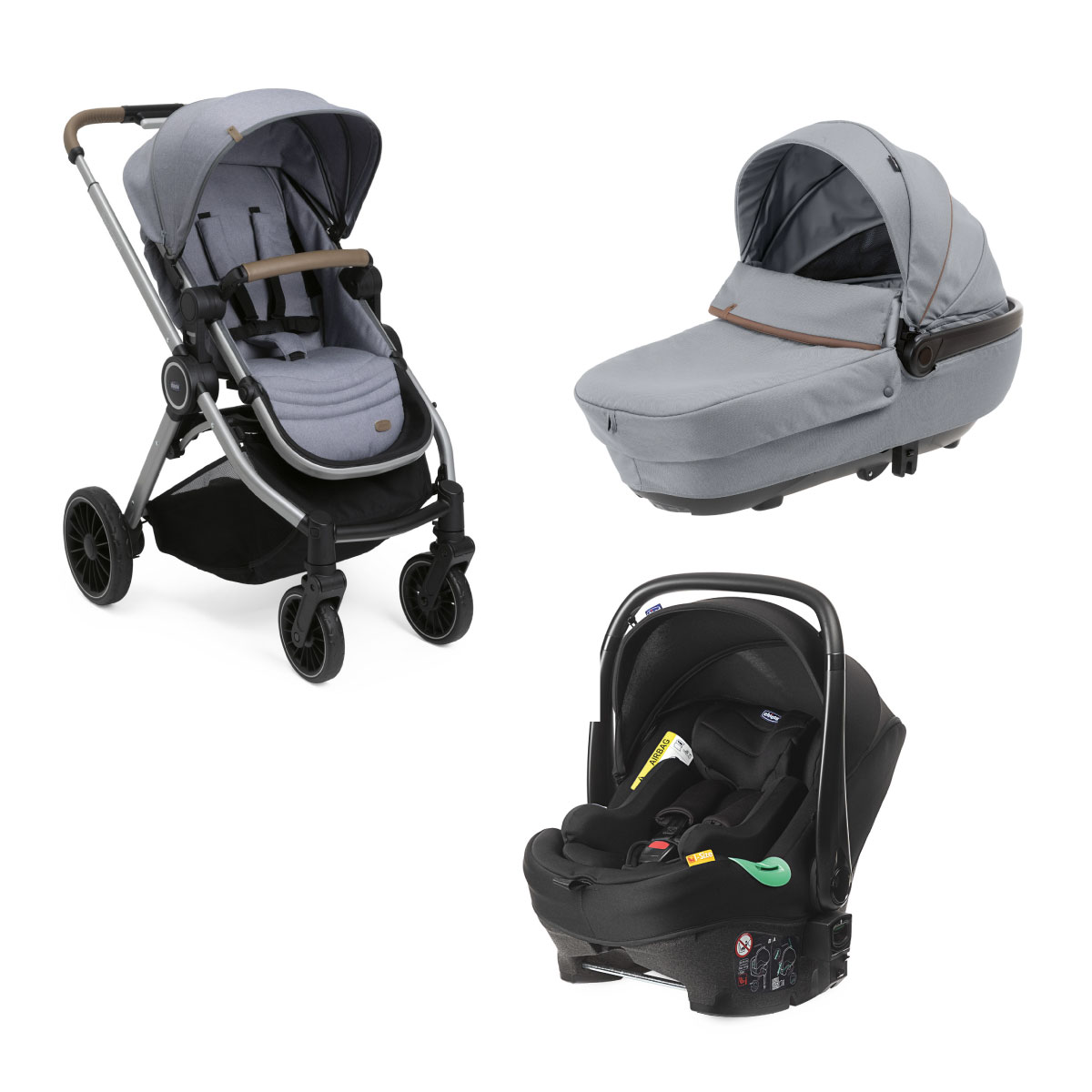 Poussette Trio Best Friend Plus Comfort Pirate Black de Chicco, Poussettes  citadines : Aubert