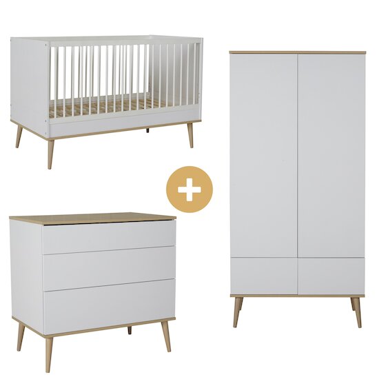 Chambre Flow lit 70x140 + armoire + commode   de Quax Chambre Flow lit 70x140 + armoire + commode   de Quax