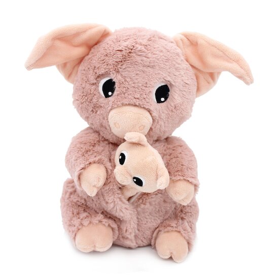 Ptipotos Peluche cochon Barbekiou maman et son bébé rose   de Les Déglingos Ptipotos Peluche cochon Barbekiou maman et son bébé rose   de Les Déglingos