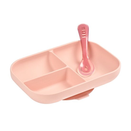 Set repas silicone  Rose  de Béaba