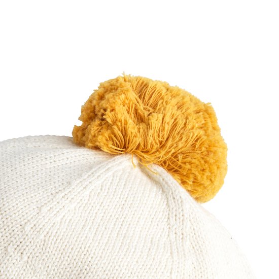 Bonnet + écharpe Safran et cie Blanc/Jaune  de Marèse Bonnet + écharpe Safran et cie Blanc/Jaune  de Marèse