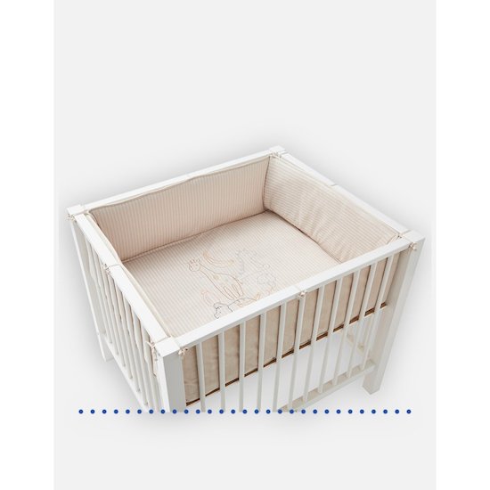 Tapis de parc avec bords en veloudoux Beige  de Noukies Tapis de parc avec bords en veloudoux Beige  de Noukies