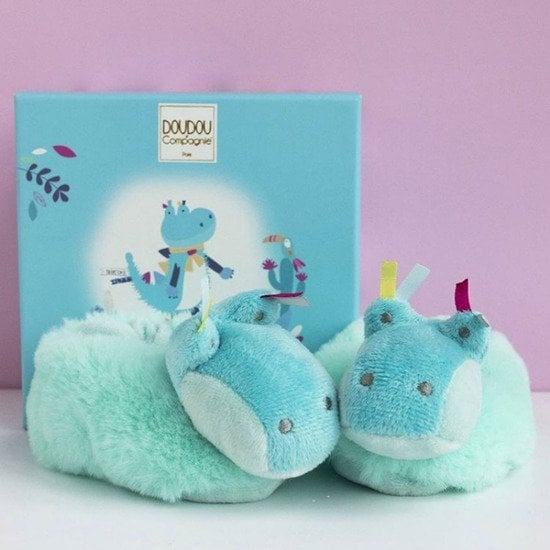 Tropicool chaussons Crocodile 0-6 mois de Doudou et Compagnie Tropicool chaussons Crocodile 0-6 mois de Doudou et Compagnie