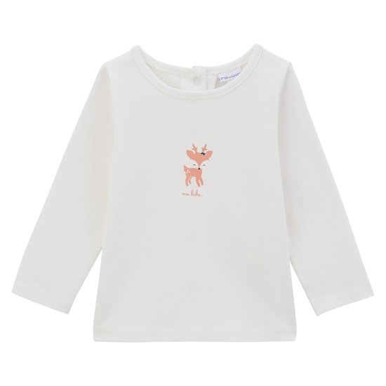 Petit Cocon Tee-shirt manches longues Blanc  de P'tit bisou