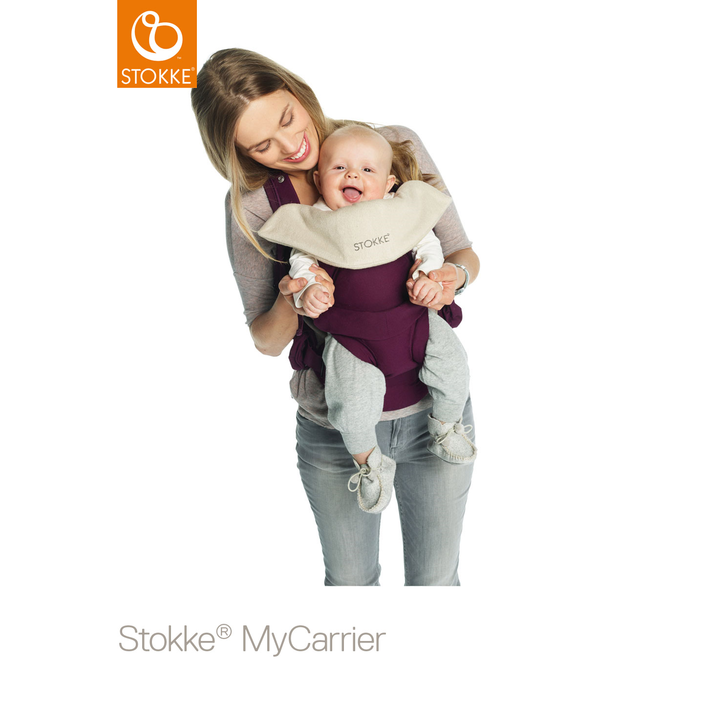 Porte Bebe Mycarrier Bleu De Stokke Porte Bebe Ventral Aubert