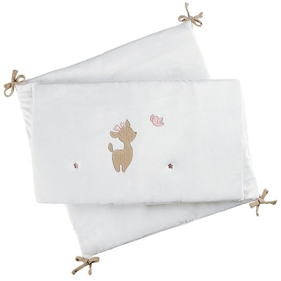 Tour de lit velours Fanfan Blanc  de Nattou Tour de lit velours Fanfan Blanc  de Nattou