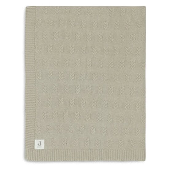 Couverture Berceau Grain Knit Olive 75 x 100 cm de Jollein