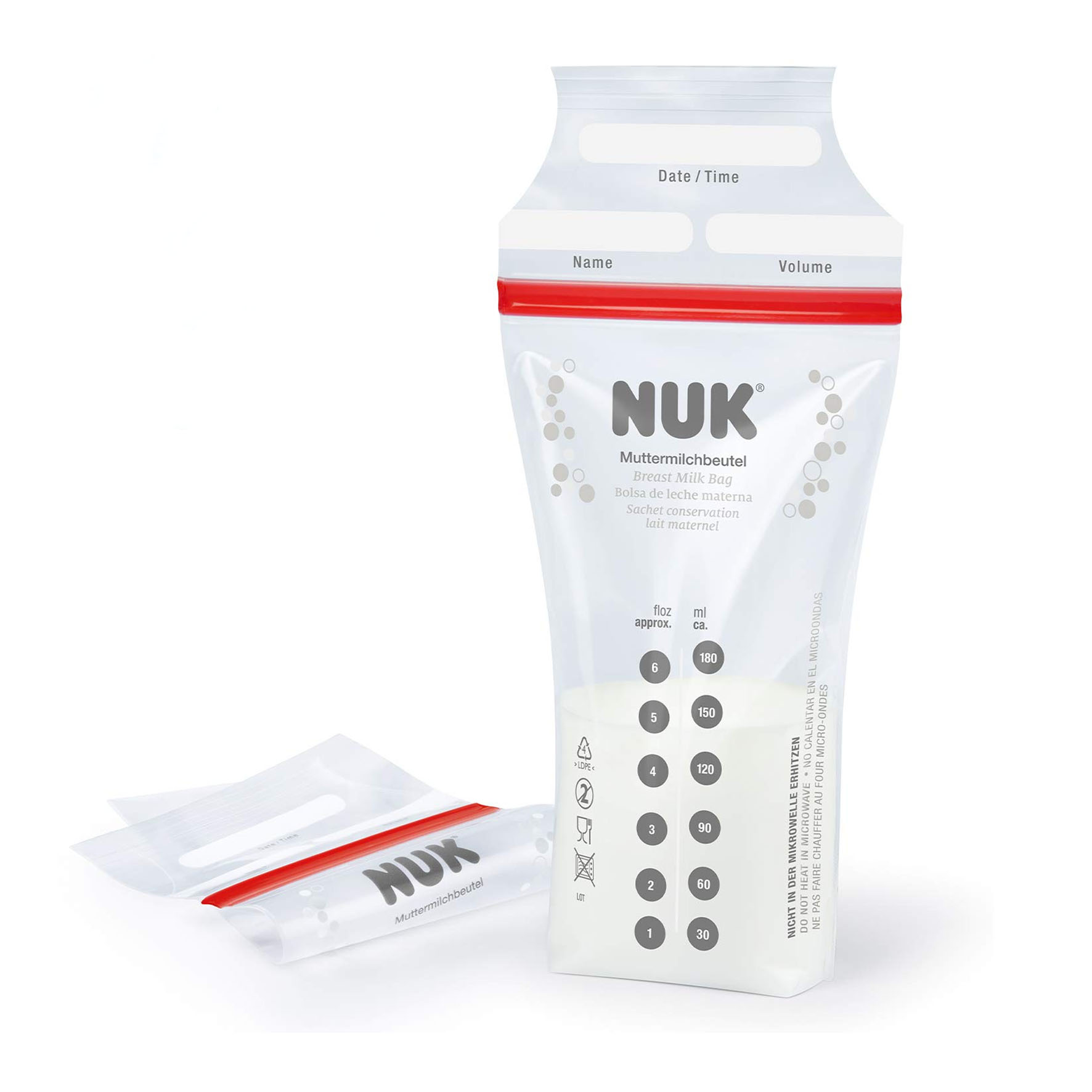 25 sachets de conservation lait maternel de Nuk, Pots de