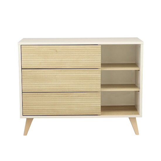 Kronos Commode 3 tiroirs 3 niches Blanc Neige  de Sauthon Baby's Sweet Home Kronos Commode 3 tiroirs 3 niches Blanc Neige  de Sauthon Baby's Sweet Home
