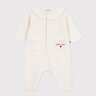 Combinaison bébé à col en tricot et broderie