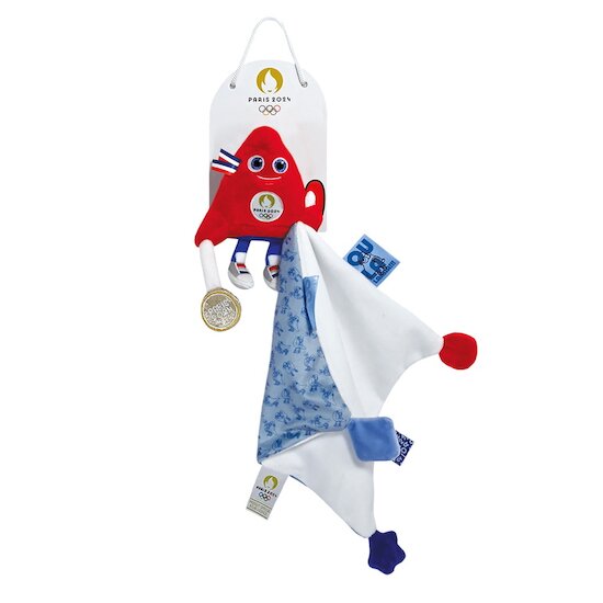 Mascotte Officielle JO 2024 Doudou Bebe Champion Rouge  de Doudou et Compagnie Mascotte Officielle JO 2024 Doudou Bebe Champion Rouge  de Doudou et Compagnie