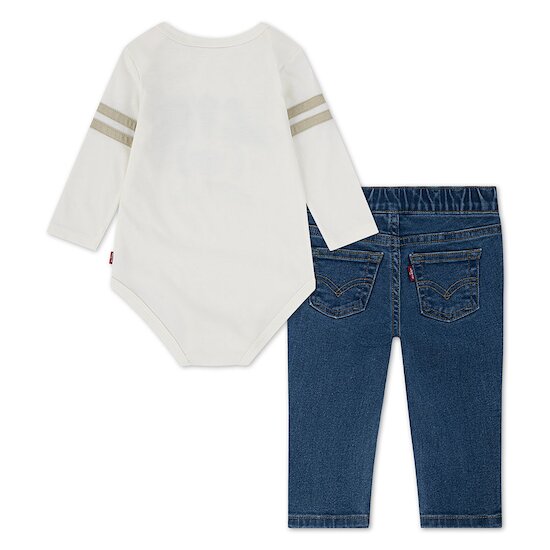 Ensemble body foot + jean Bleu  de Levi's Kids