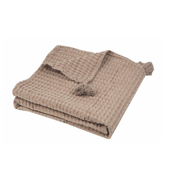 Oden plaid nid abeille  Taupe  100 x 140 cm de Nattiot