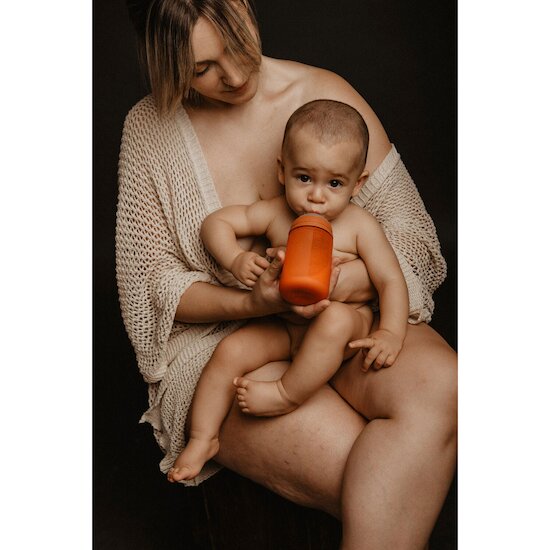 Biberon en silicone Colour Essence Terracotta 240 ml de Suavinex