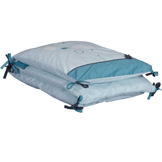 Lazare tour de lit Bleu/Gris  de Sauthon Baby's Sweet Home