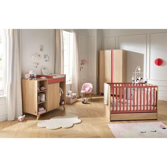 Chambre Nova new : Lit  Little Big Bed 70x140 + armoire + commode   de Sauthon Baby's Sweet Home Chambre Nova new : Lit  Little Big Bed 70x140 + armoire + commode   de Sauthon Baby's Sweet Home