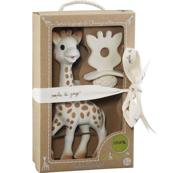 Sophie La Girafe et Chewing Rubber So'Pure Blanc de Sophie La