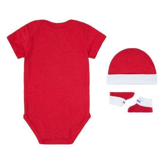 Coffret Bodie + Bonnet + Chaussons Rouge  de Converse