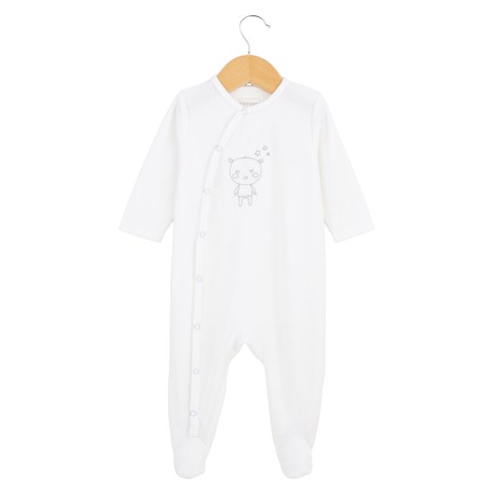 Pyjama Y Blanc 0 mois de P'tit bisou