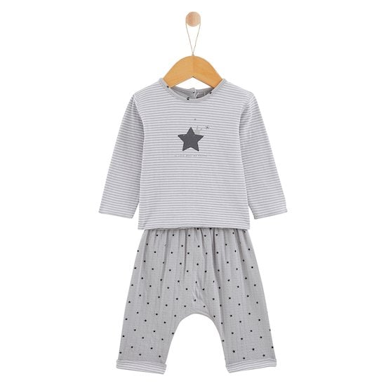 Pantalon + t-shirt Lapin Câlin Gris  de P'tit bisou