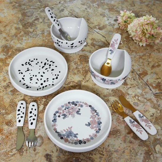 Set repas en silicone Dalmatian  de Elodie Details Set repas en silicone Dalmatian  de Elodie Details