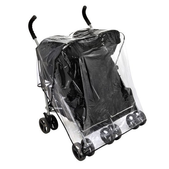 habillage pluie poussette canne double