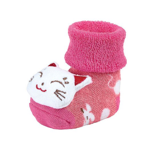 Chaussette hochet Chat rose 15/16 de Sterntaler