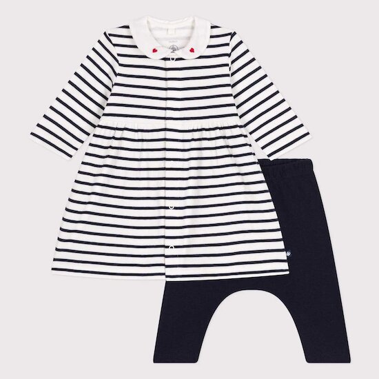 Robe et Legging en coton Marsh / Smoking 6 mois de Petit Bateau Robe et Legging en coton Marsh / Smoking 6 mois de Petit Bateau