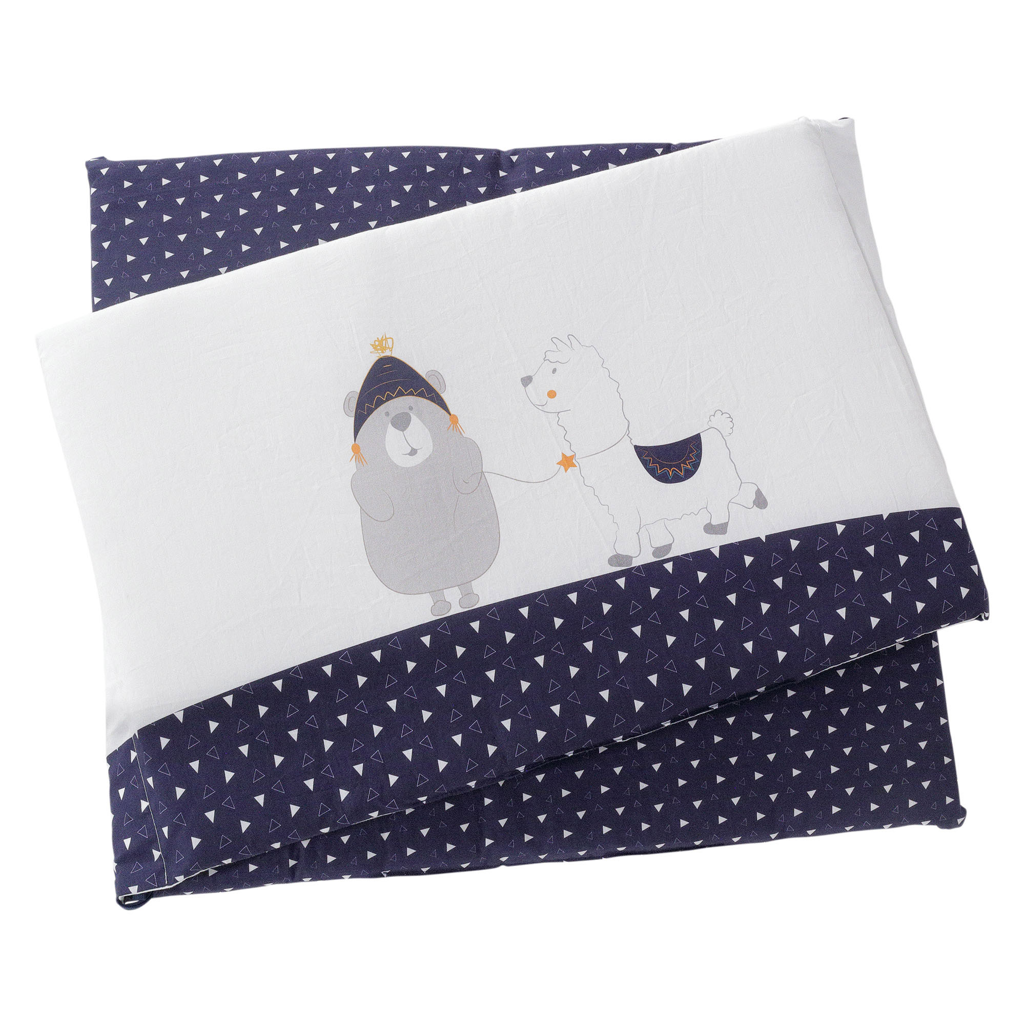 Lama M Ours Tour De Lit Blanc Bleu De Trois Kilos Sept Tours De Lit Aubert