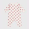 Combinaison ouatinée bébé en coton imprimé cœurs