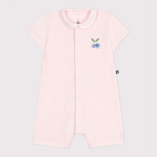 Combicourte bébé en coton et son col claudine  12 mois de Petit Bateau