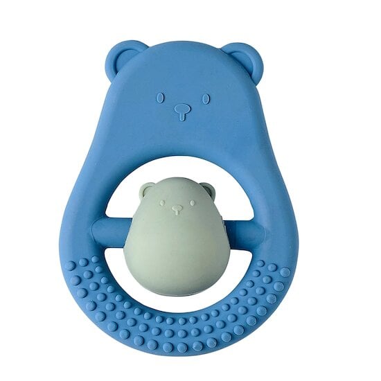 Anneau de Dentition Maman et Enfant en silicone Bleu 15 cm de Nattou