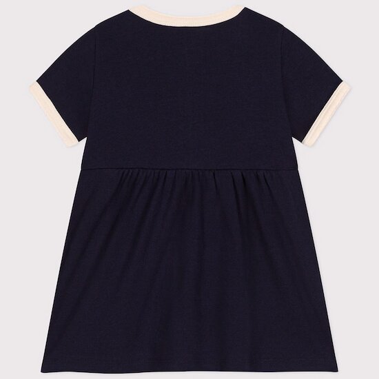 Robe manches courtes en coton Bleu smoking  de Petit Bateau Robe manches courtes en coton Bleu smoking  de Petit Bateau