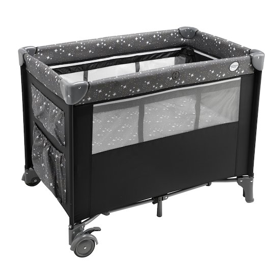 Lit Bébé Pliable 4 en 1, Lit Parapluie Bebe avec Matelas 102x72x119 CM, Lit  de Voyage avec Table à Langer et Jouets, Lit d?Appoint à 2 Niveaux avec  Charge de 15+10 KG, 0-36 Mois